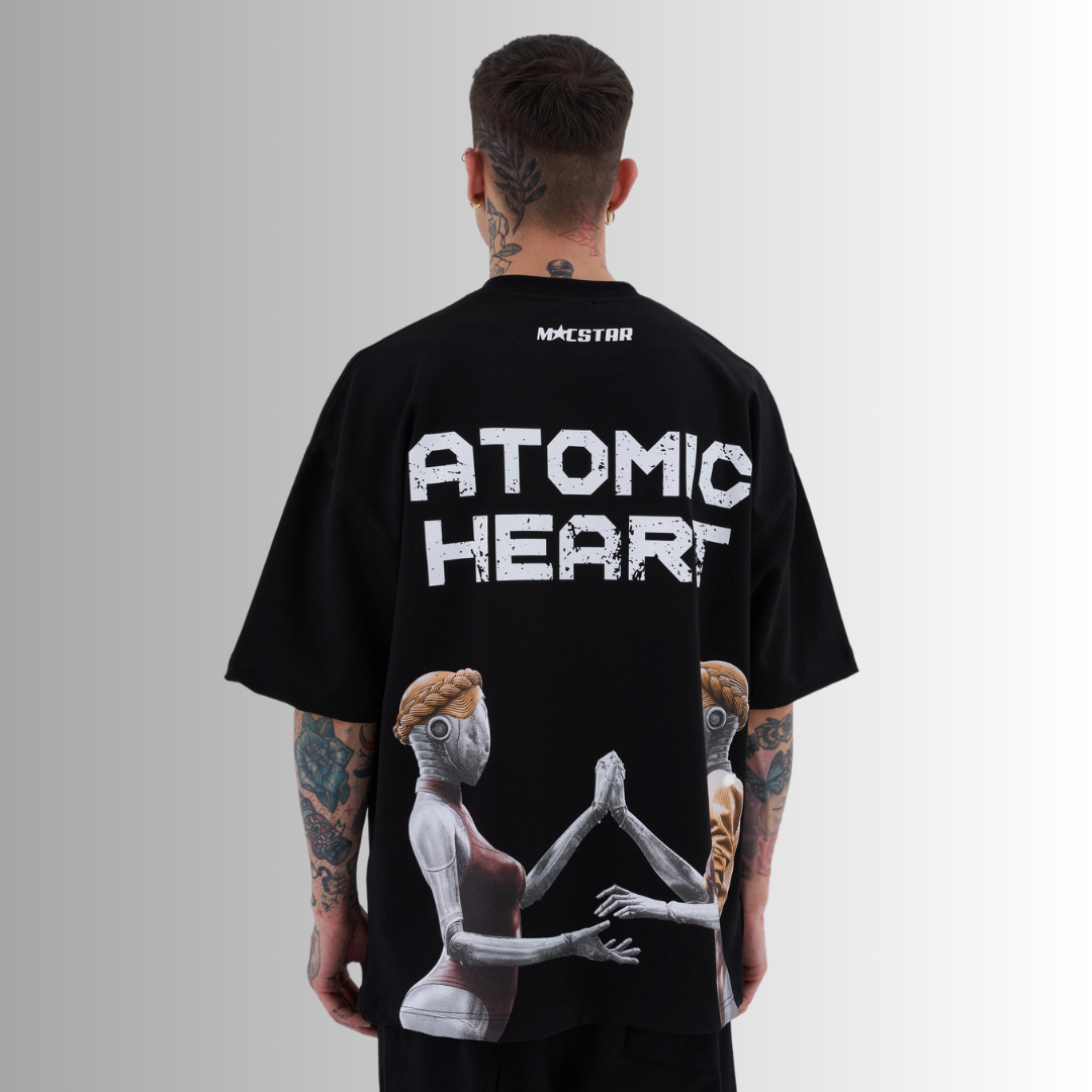 ATOMIC HEART PRINTED BLACK TEE