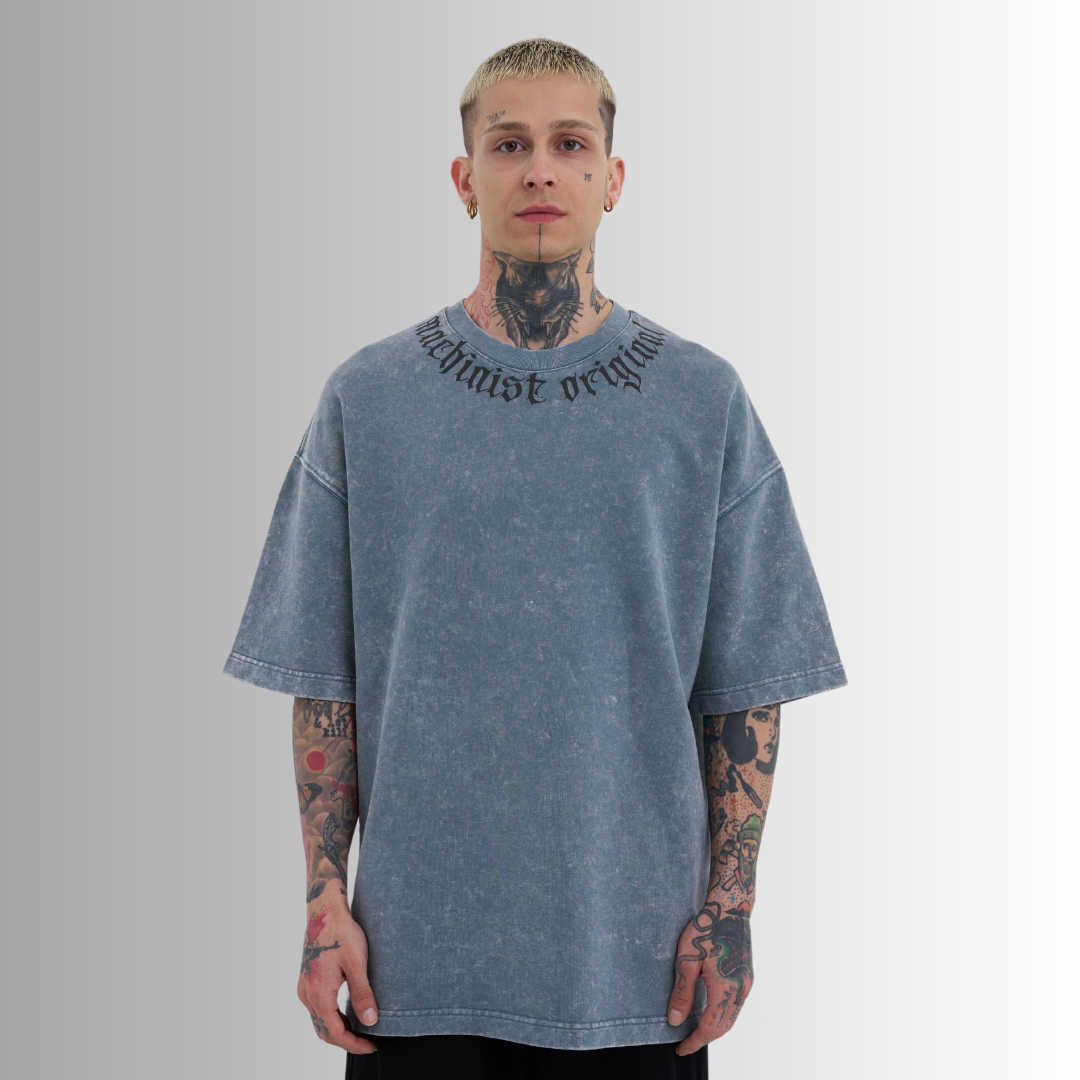 ORIGINAL PRINTED and WASHED GRAY TEE