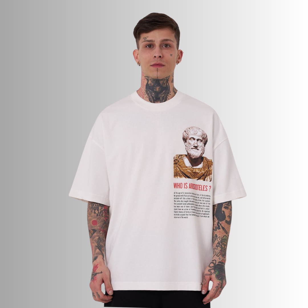 ARISTOTELES PRINTED WHITE TEE