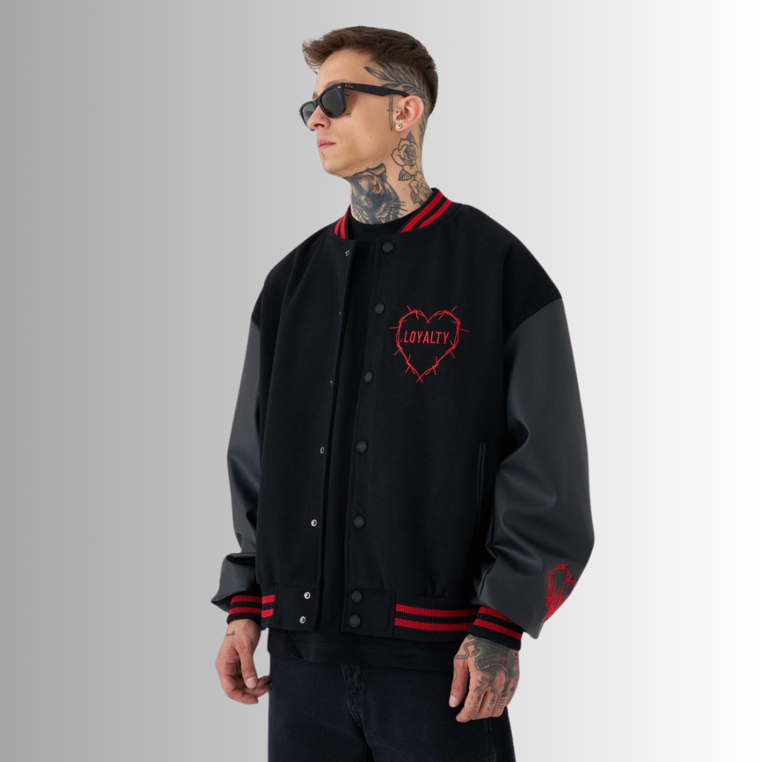 JACHETA BOMBER BRODATA NEGRU 