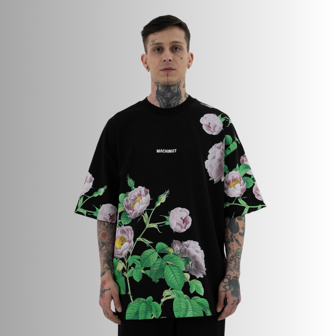 THORN of the ROSE PRINTED BLACK TEE