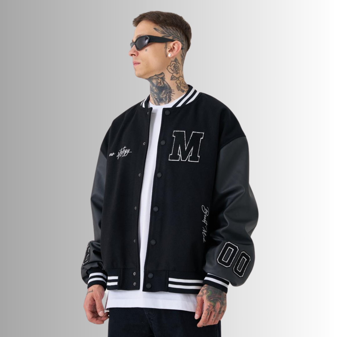 JACHETA BOMBER BRODATA NEGRU 