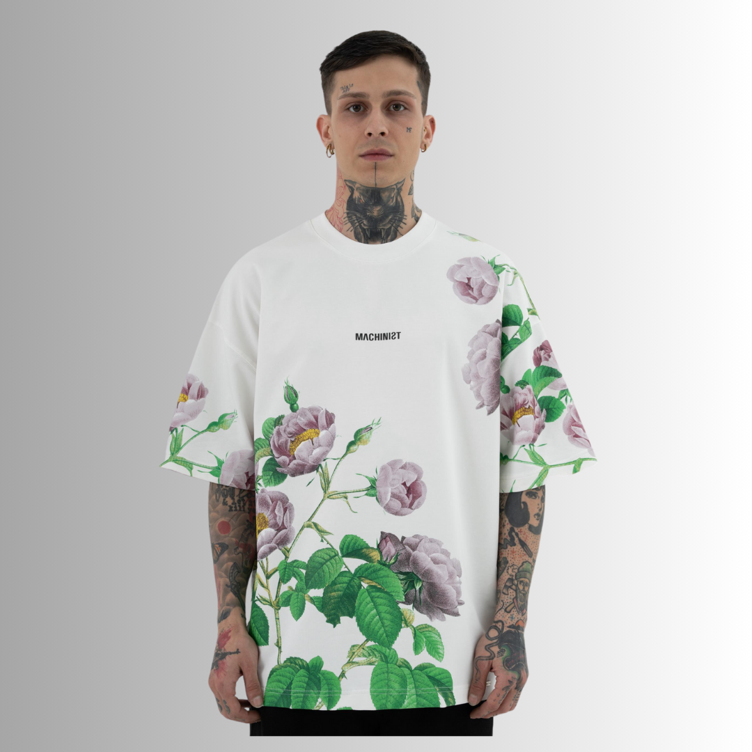 THORN of the ROSE PRINTED WHITE TEE