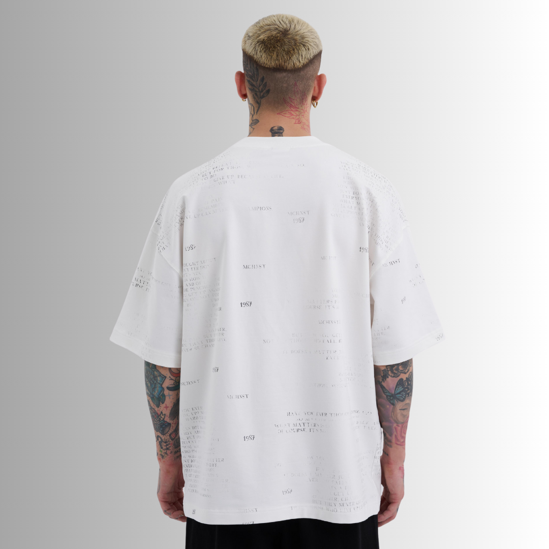 MAP PRINTED WHITE TEE