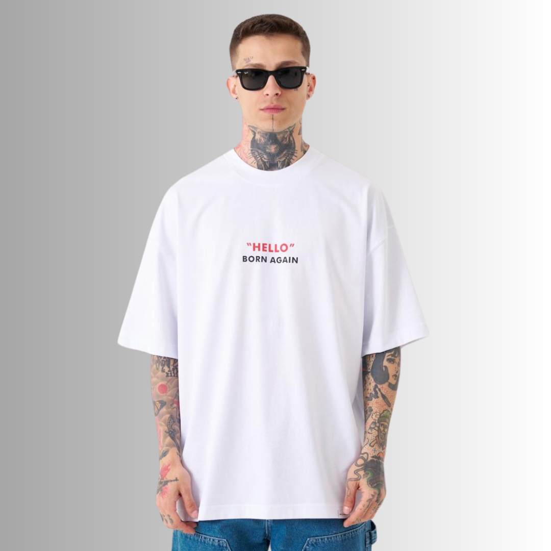 Scarface Printed Oversize White T-Shirt