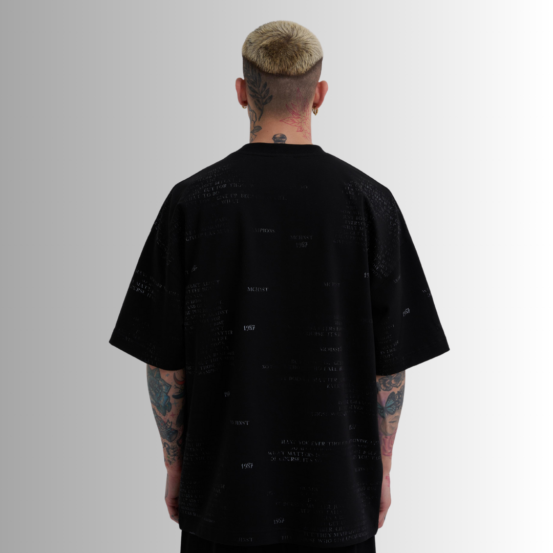 MAP PRINTED BLACK TEE