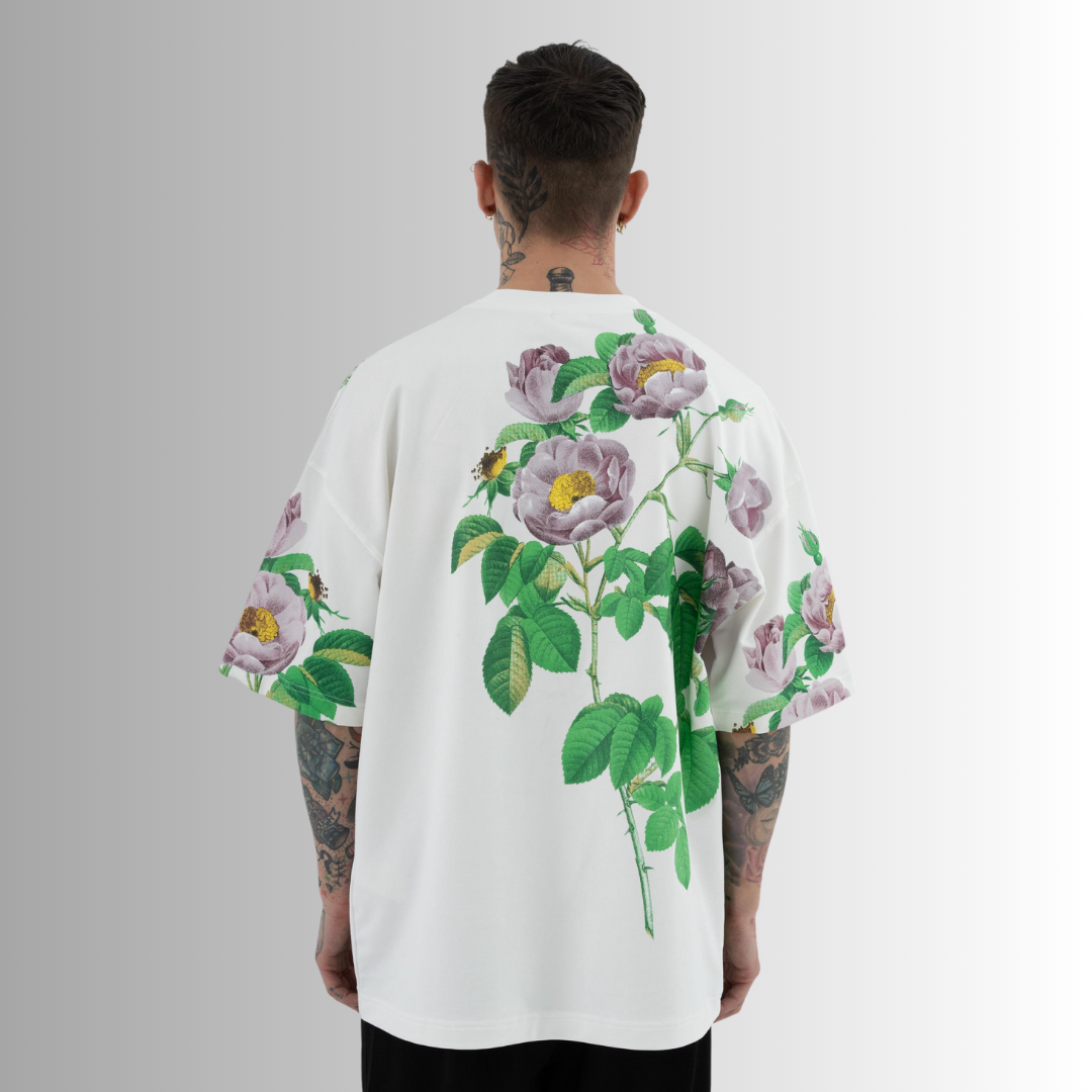 THORN of the ROSE PRINTED WHITE TEE