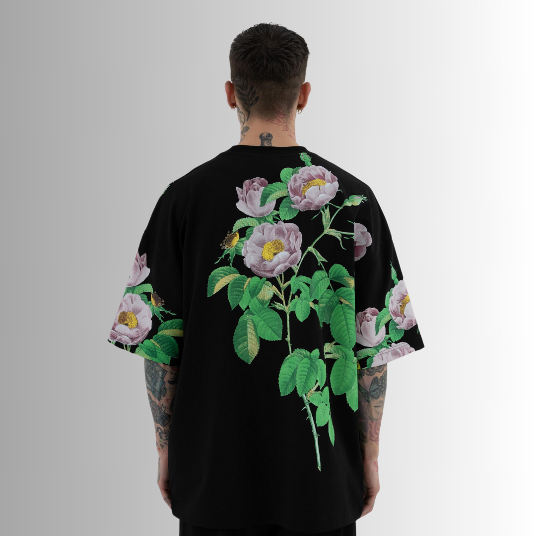 THORN of the ROSE PRINTED BLACK TEE