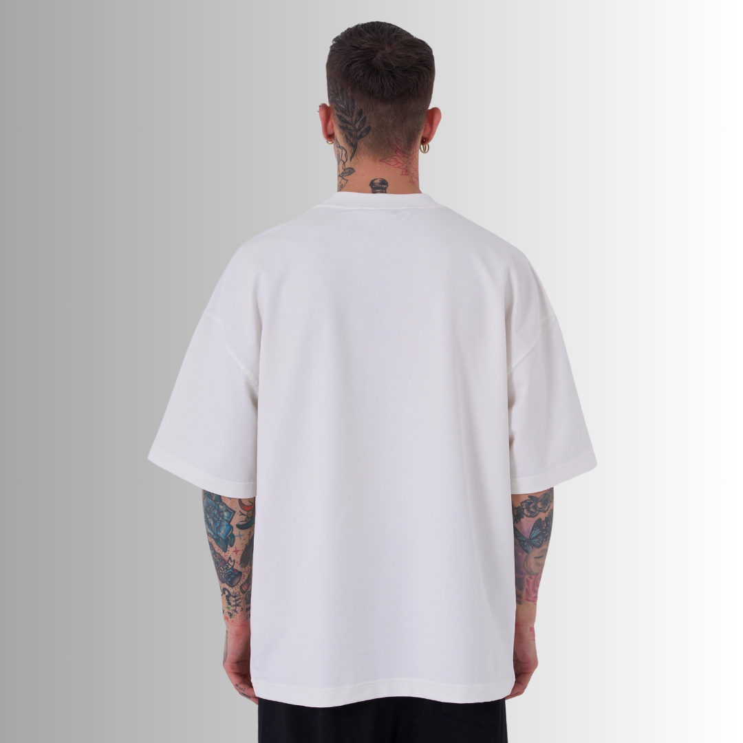 DIGITAL PRINTED POCKET WHITE TEE