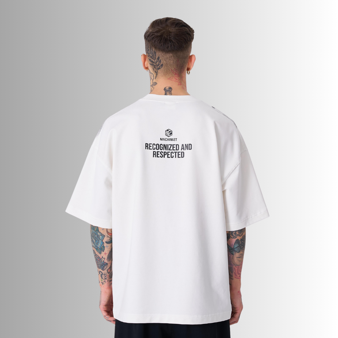 RECOGNIZED and RESPECTED SHIVA PRINTED WHITE TEE