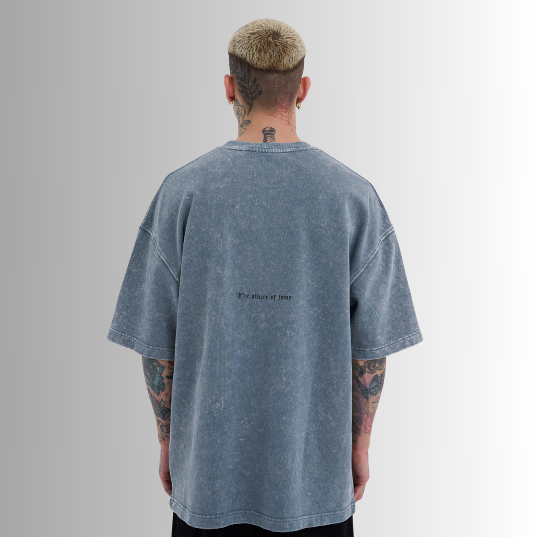 ORIGINAL PRINTED and WASHED GRAY TEE