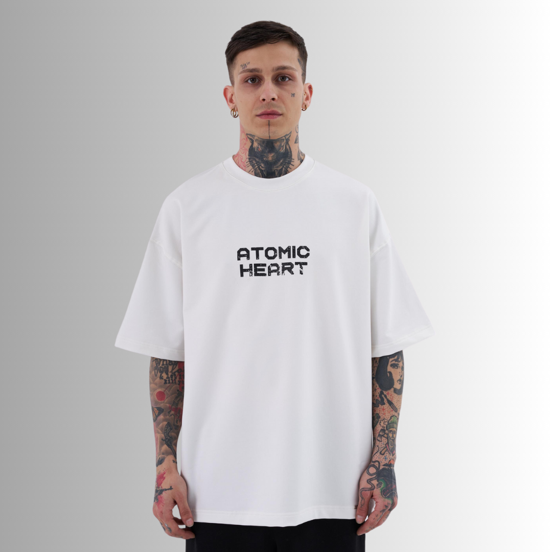 ATOMIC HEART PRINTED WHITE TEE