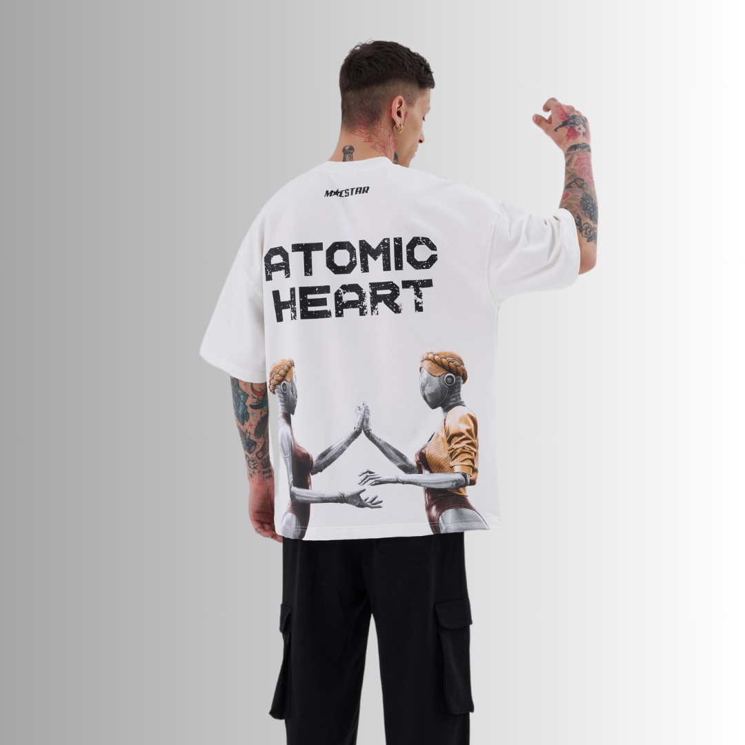 ATOMIC HEART PRINTED WHITE TEE