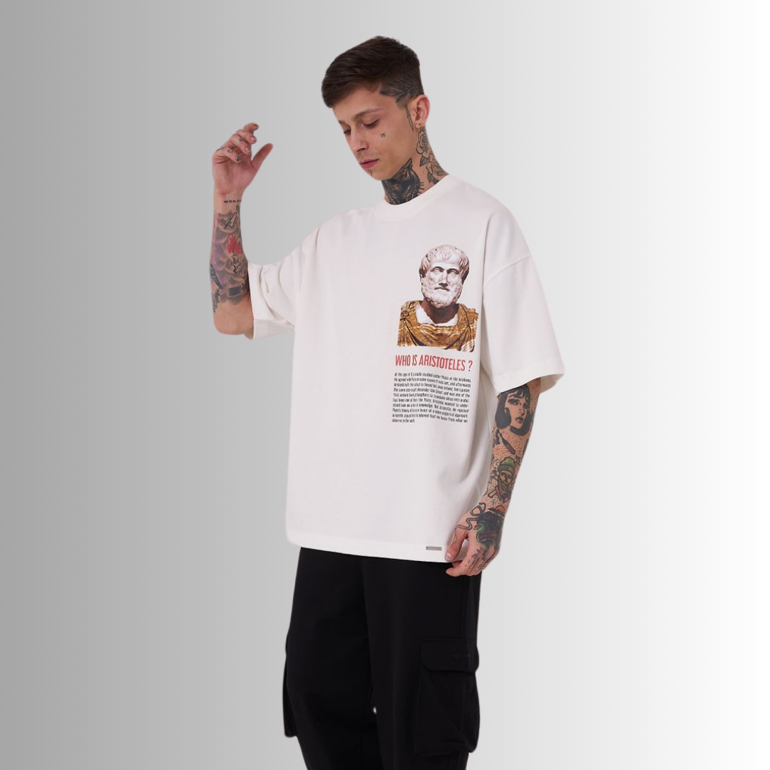 ARISTOTELES PRINTED WHITE TEE