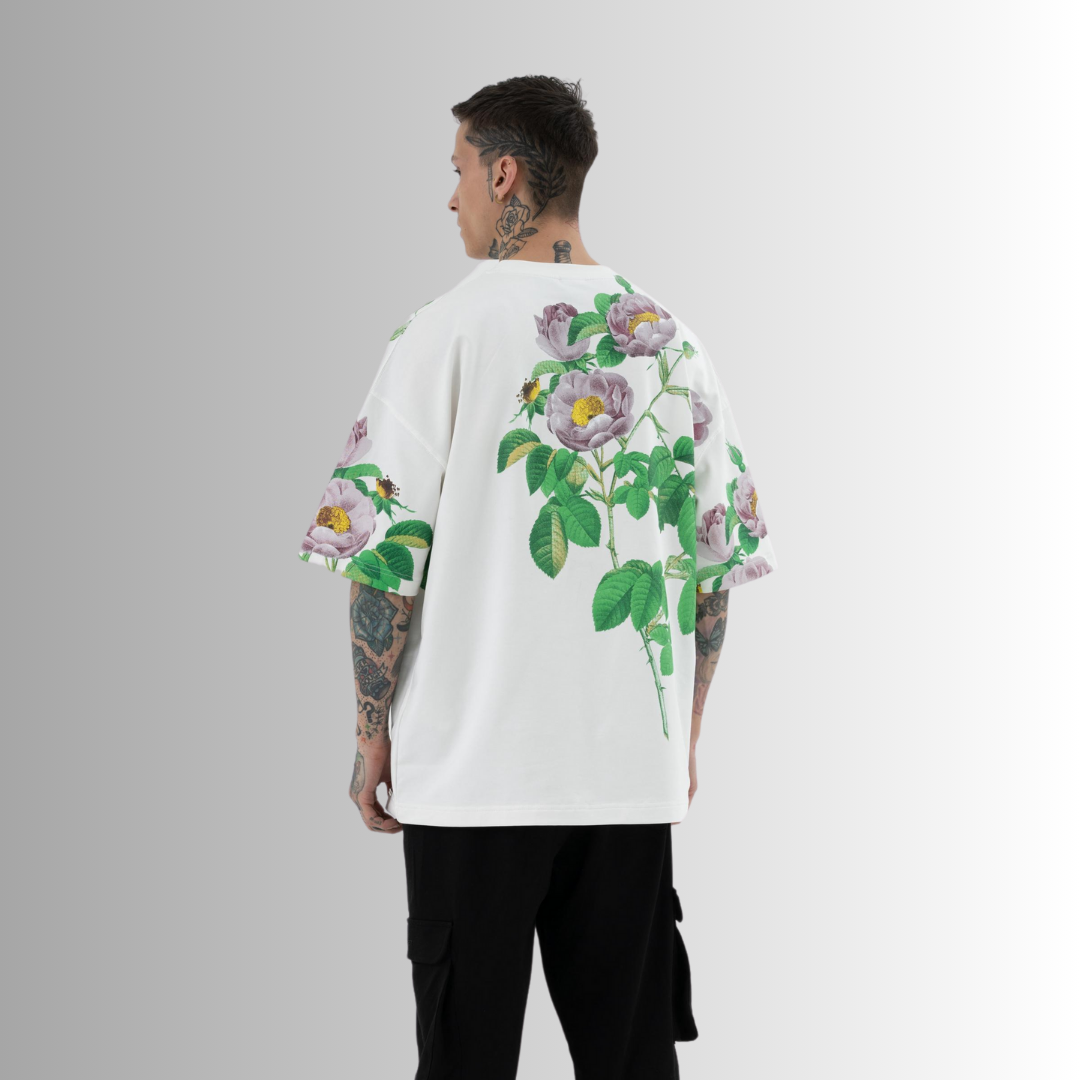 THORN of the ROSE PRINTED WHITE TEE