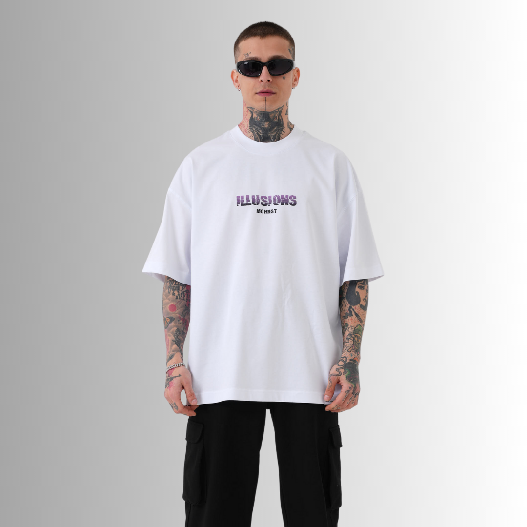 Scarface Printed Oversize White T-Shirt