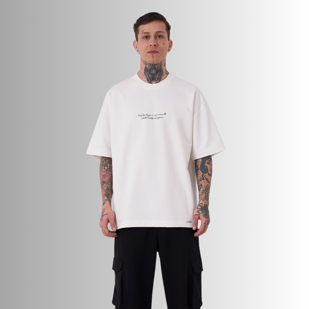 SNAKE SKIN PRINTED WHITE TEE