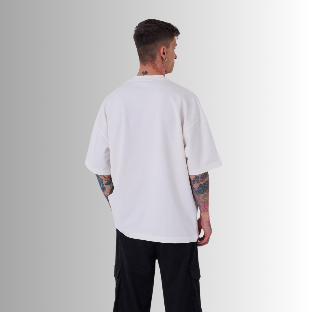 DIGITAL PRINTED POCKET WHITE TEE