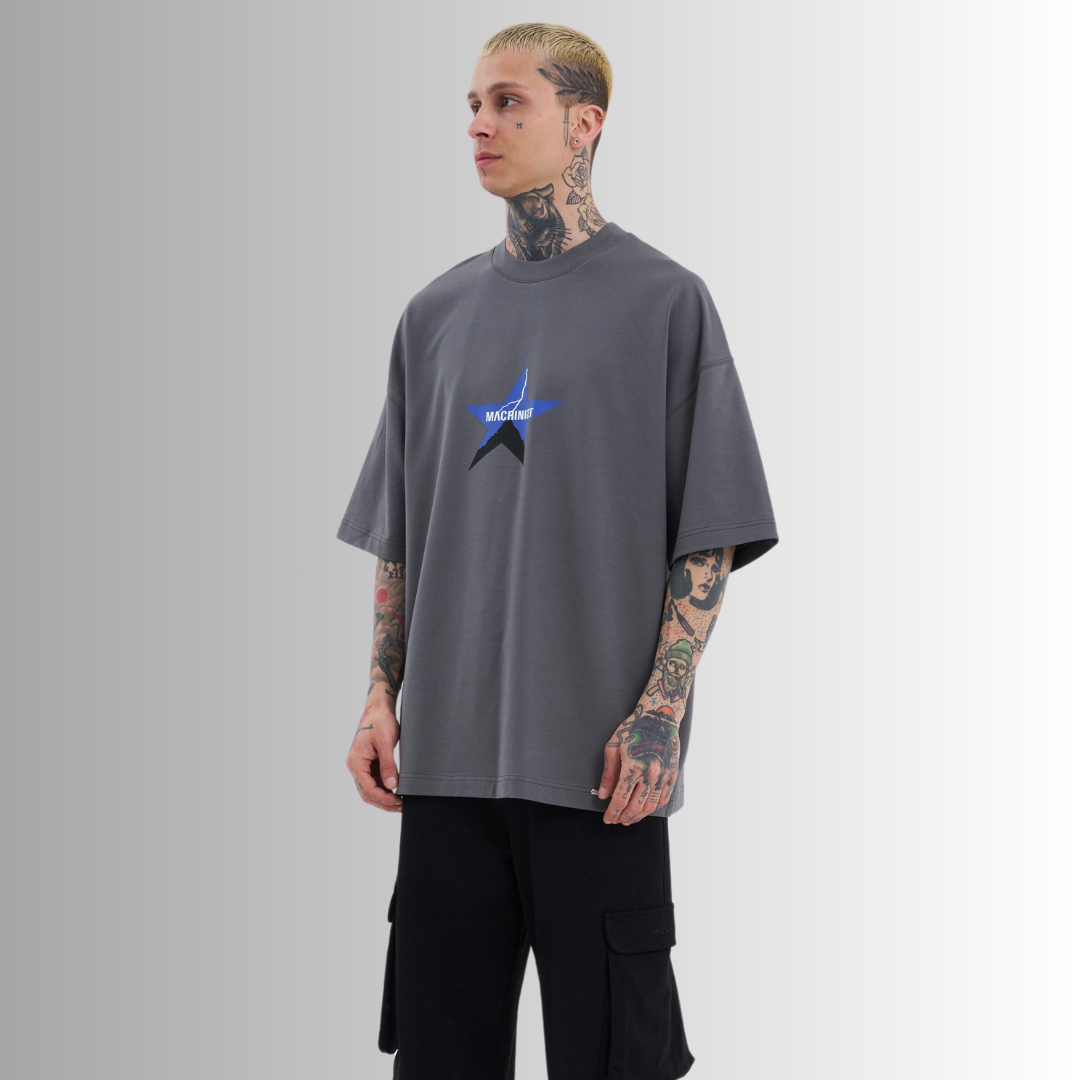 TRICOU PREMIUM OVERSIZE GRI 