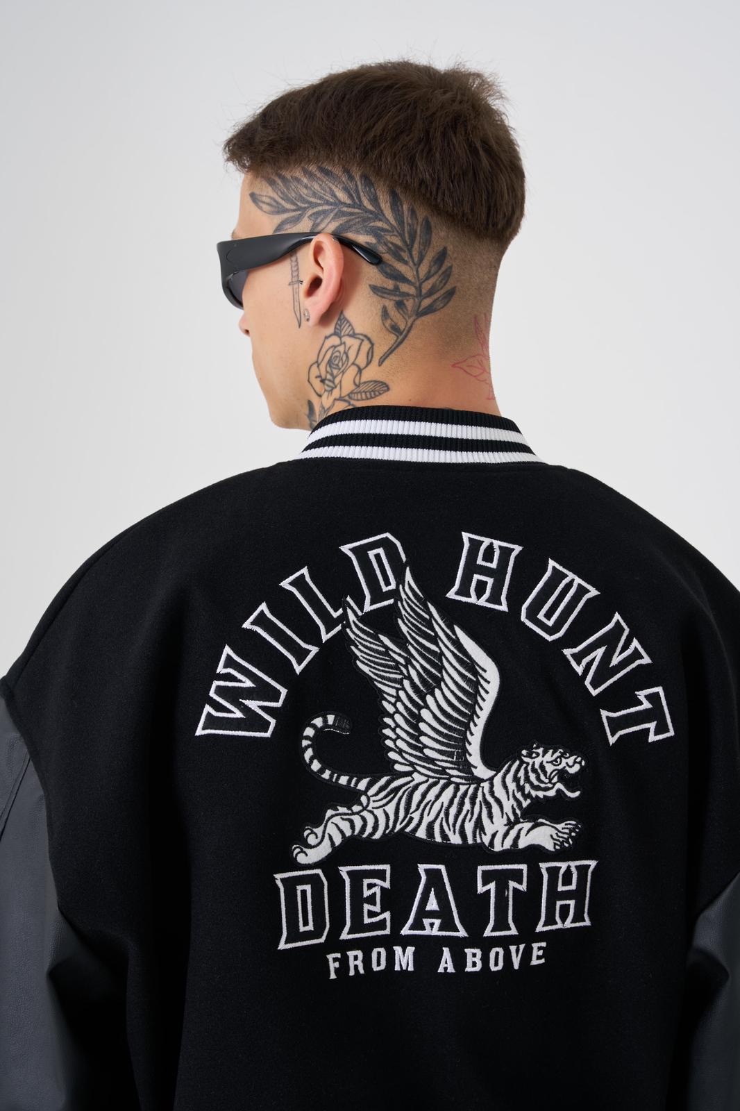 Wild Hunt Embroidered Bomber Jacket