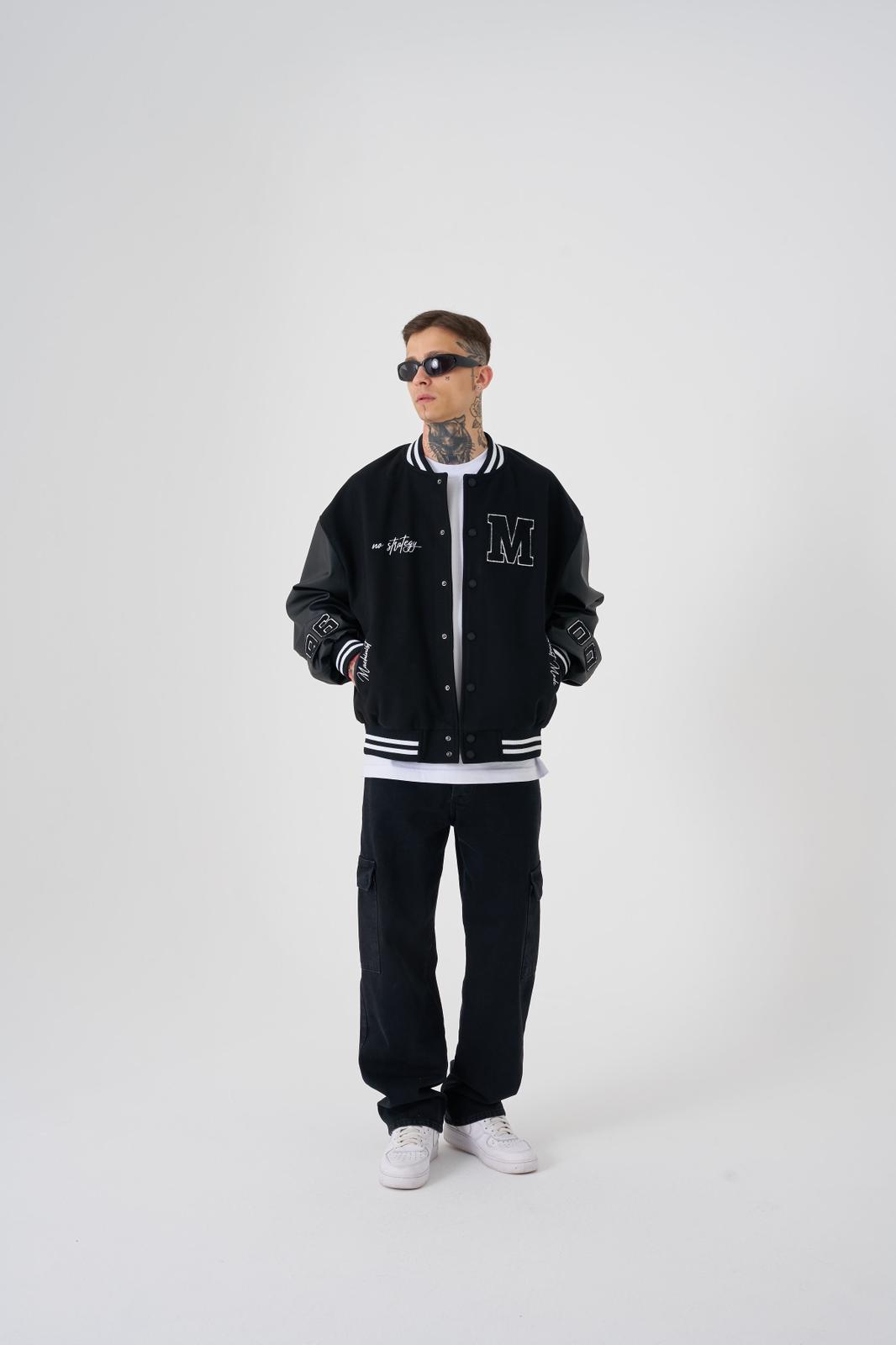 JACHETA BOMBER BRODATA NEGRU 