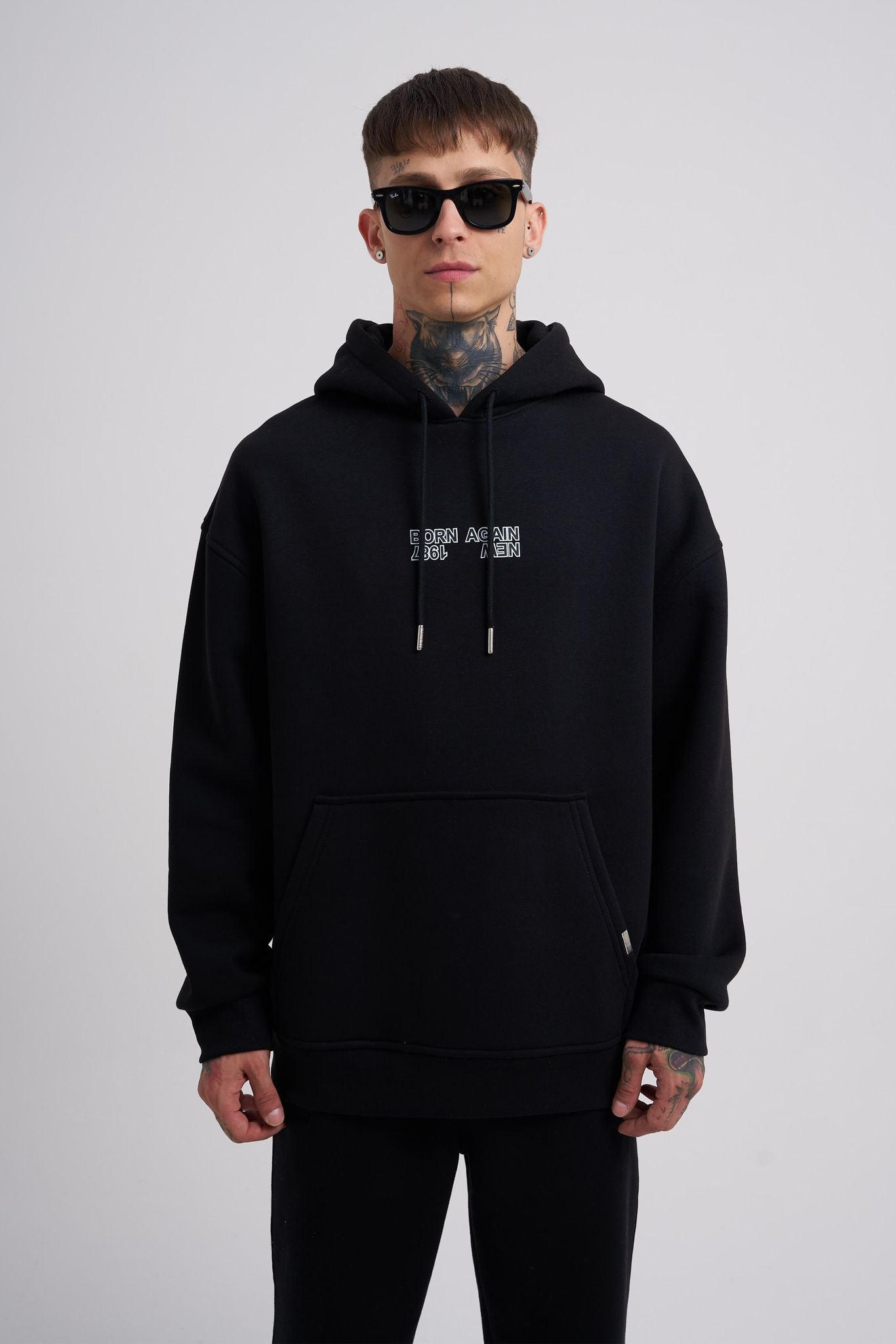 Born Again Doggy Black Oversize Hoodie