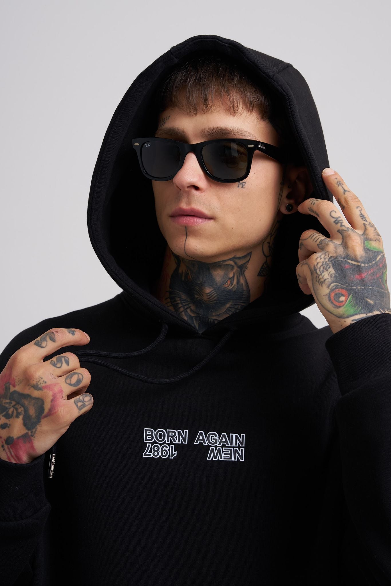 Born Again Doggy Black Oversize Hoodie