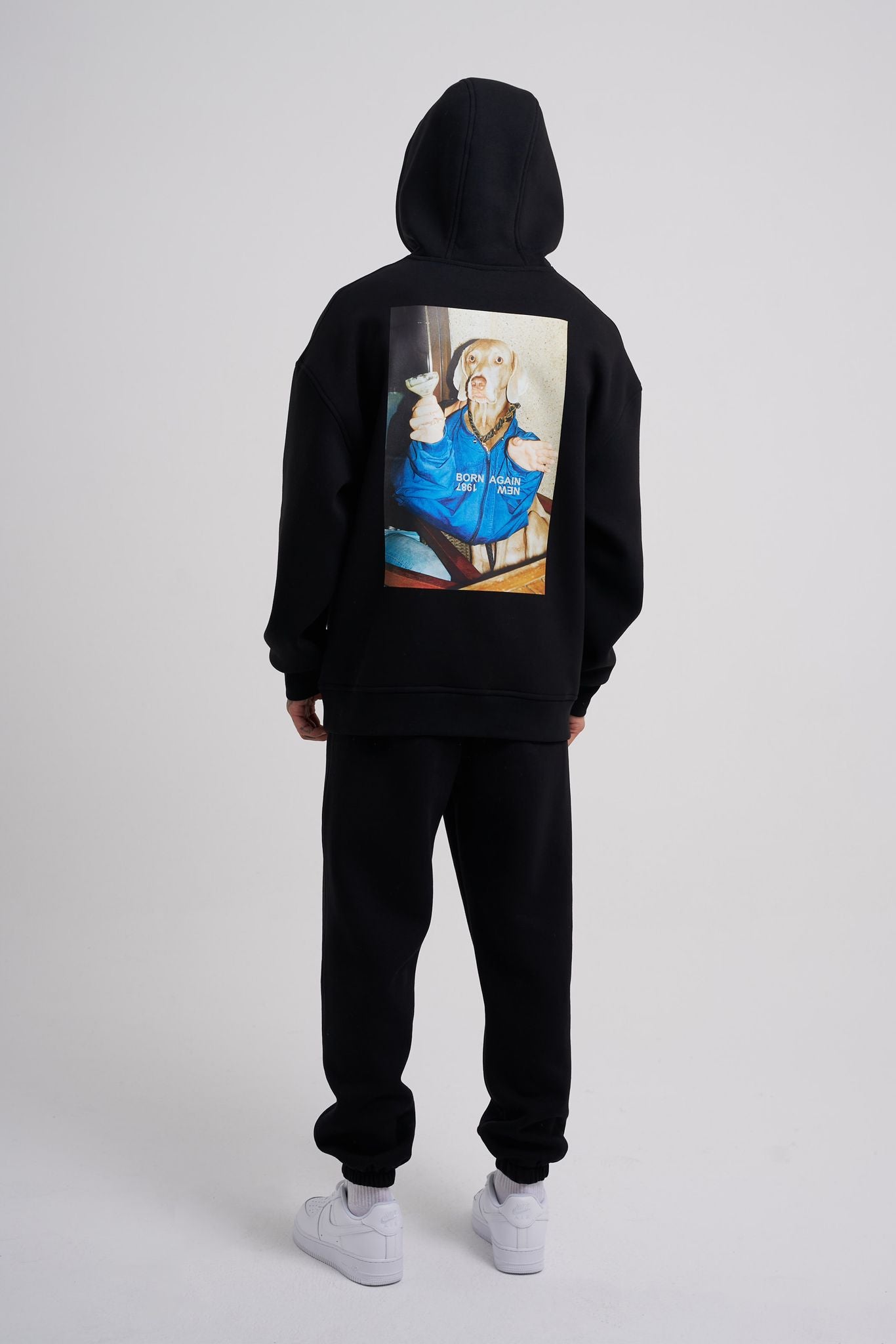 Born Again Doggy Black Oversize Hoodie