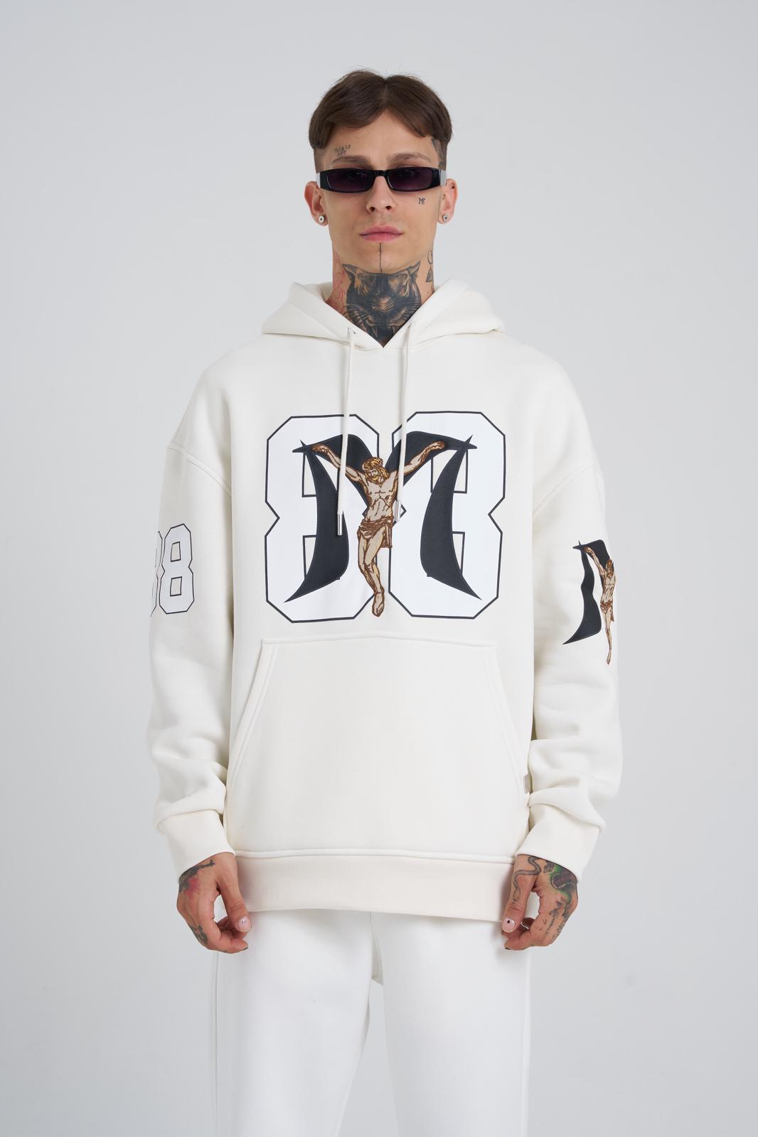 Jesus Revolution White Oversize Hoodie