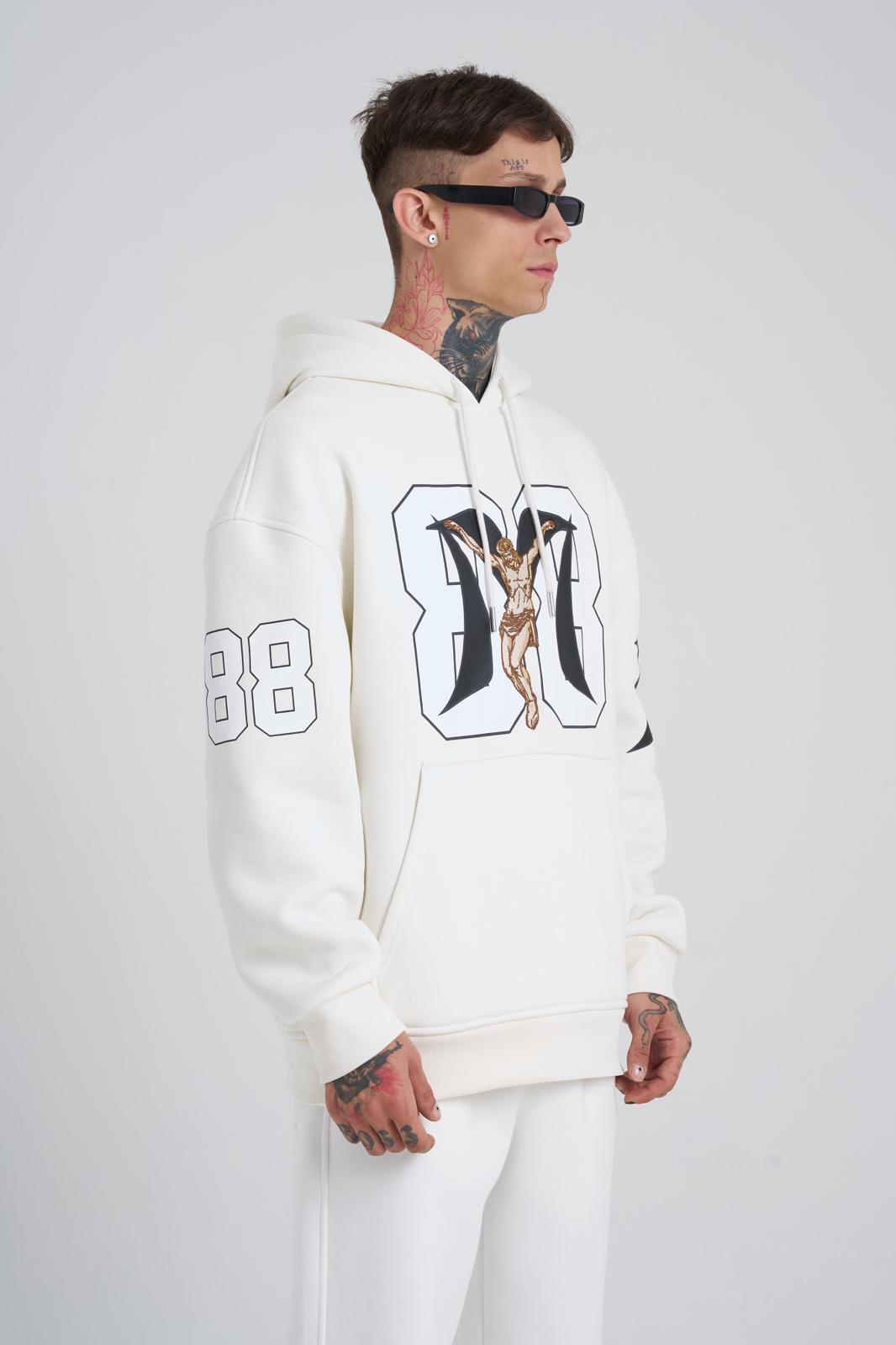 Jesus Revolution White Oversize Hoodie