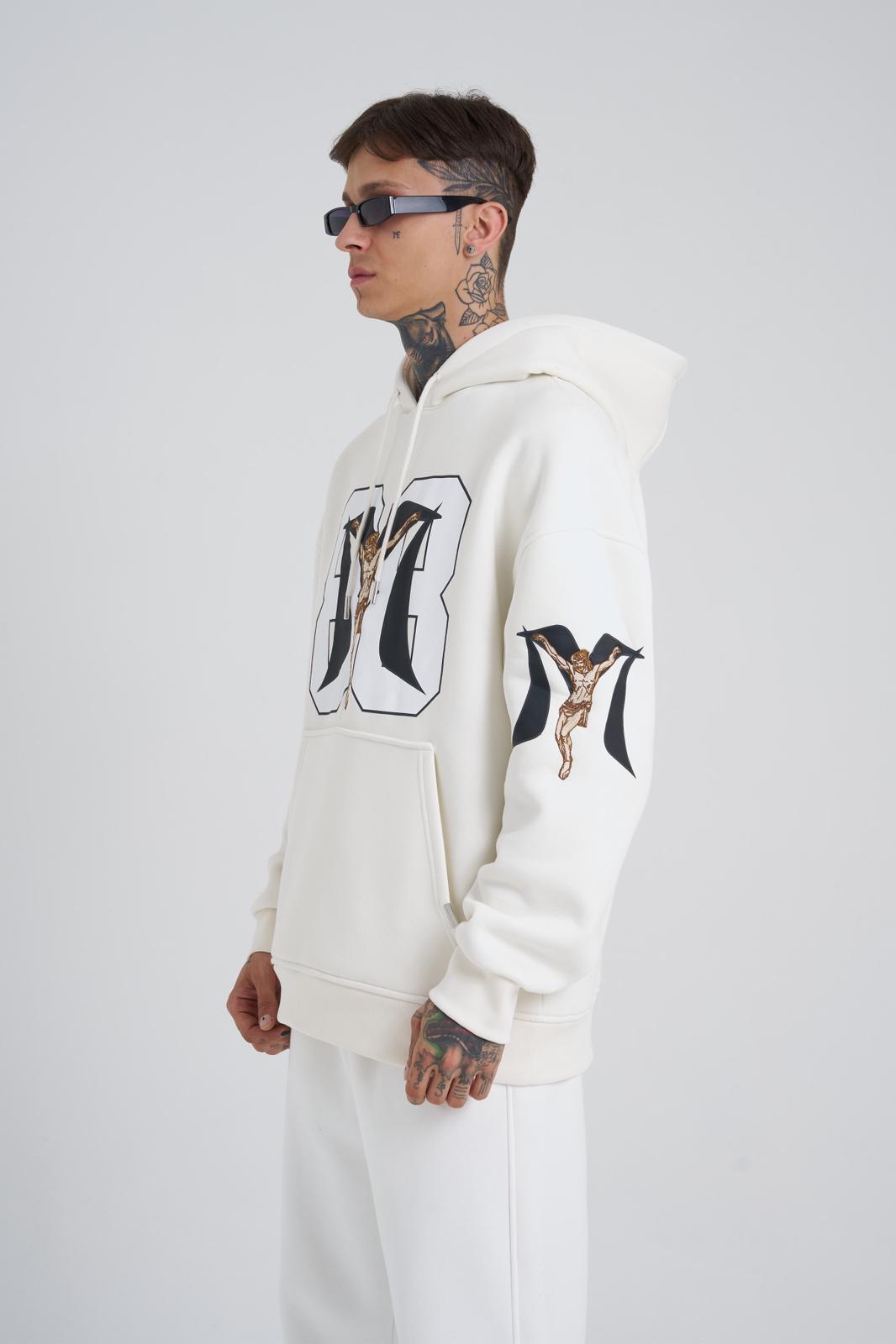 Jesus Revolution White Oversize Hoodie