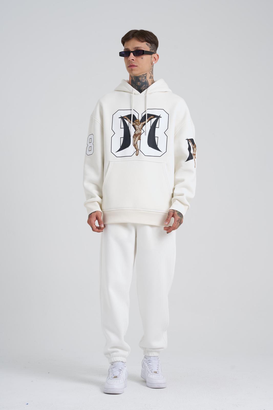 Jesus Revolution White Oversize Hoodie