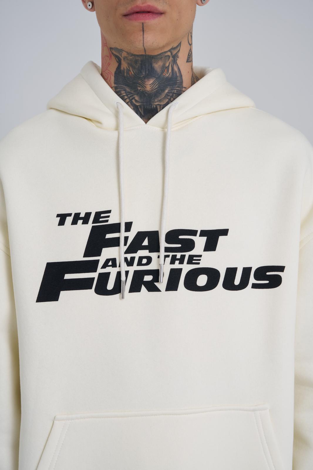 Fast and Furious White Oversize Hoodie