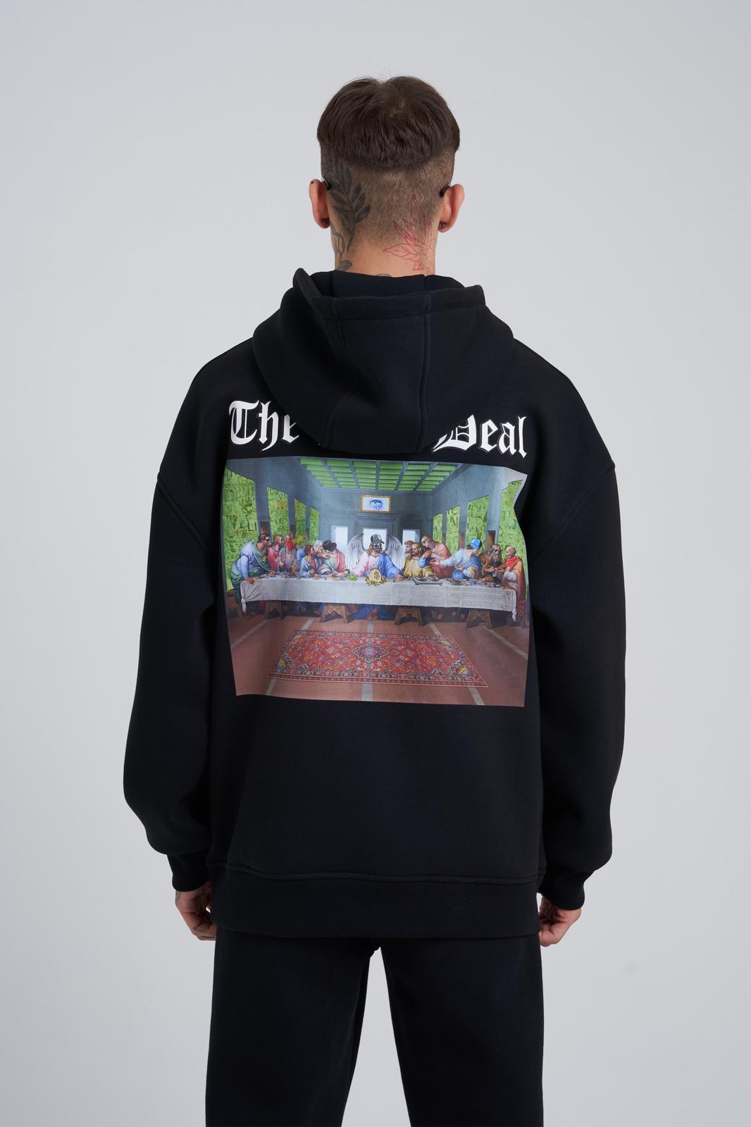 The Last Deal Black Oversize Hoodie