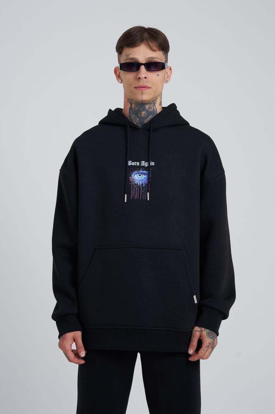 The Last Deal Black Oversize Hoodie