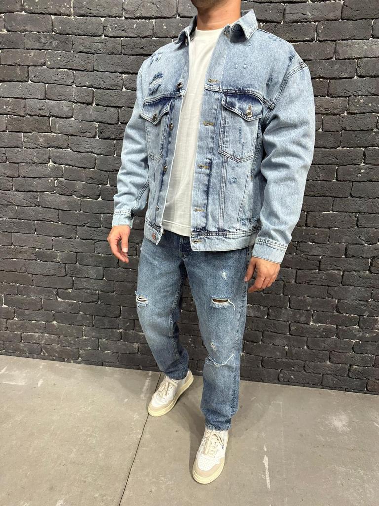 The Simpsons Printed Blue Washed Denim Jacket