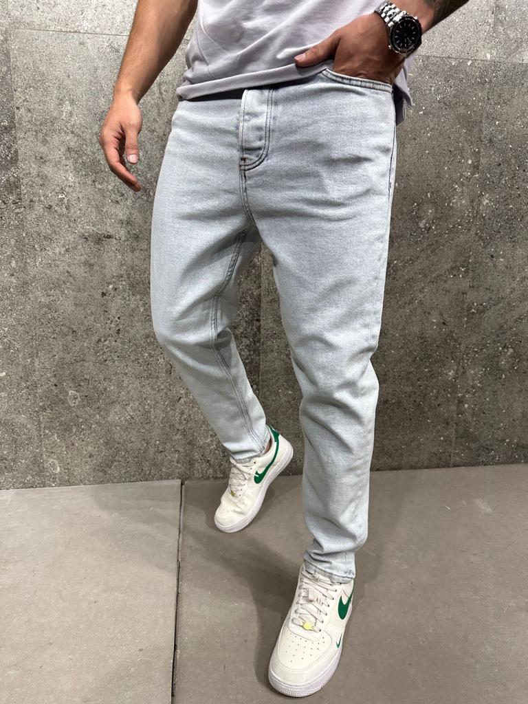 Relaxed Fit Light Blue Washed Jeans