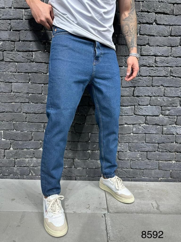 Relaxed Fit Raw Blue Jeans