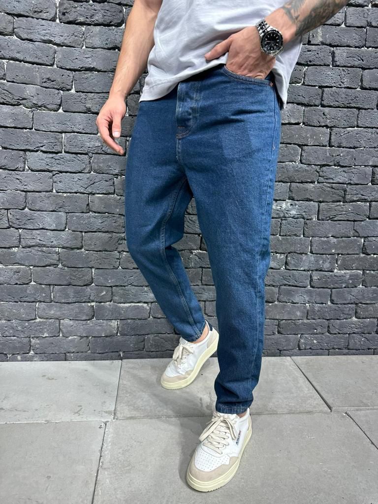 Relaxed Fit Raw Blue Jeans